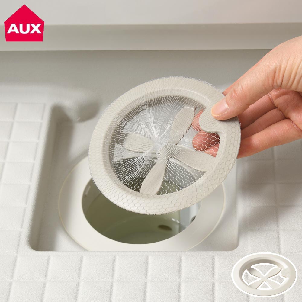 オークス レイエ お風呂掃除が楽になる浴室排水口ネットホルダー LS1578【排水口 お風呂 バス 浴室掃除 排水口ネット 水回り AUX leye 日本製】