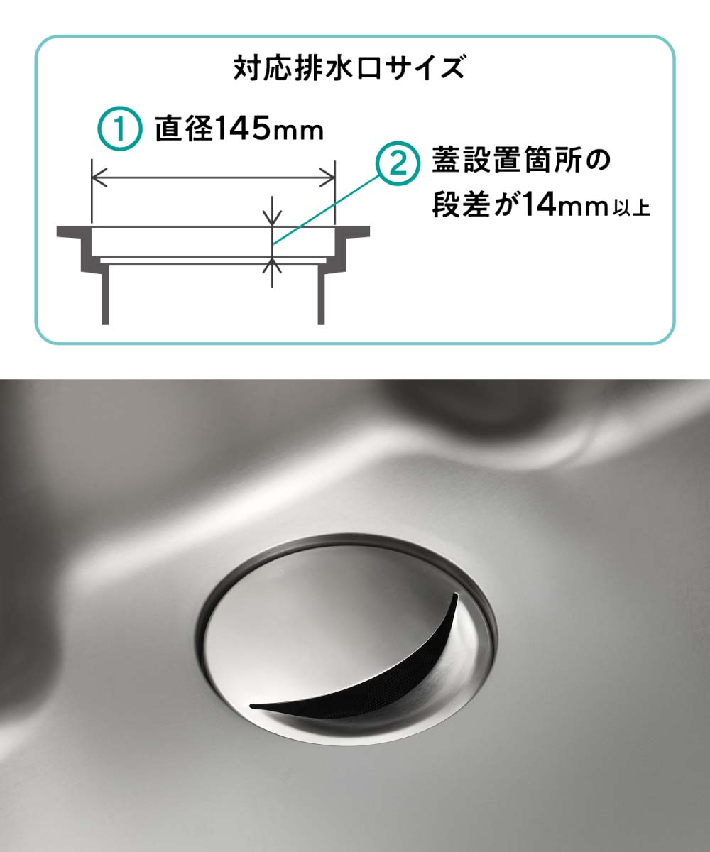 対応排水口サイズ
