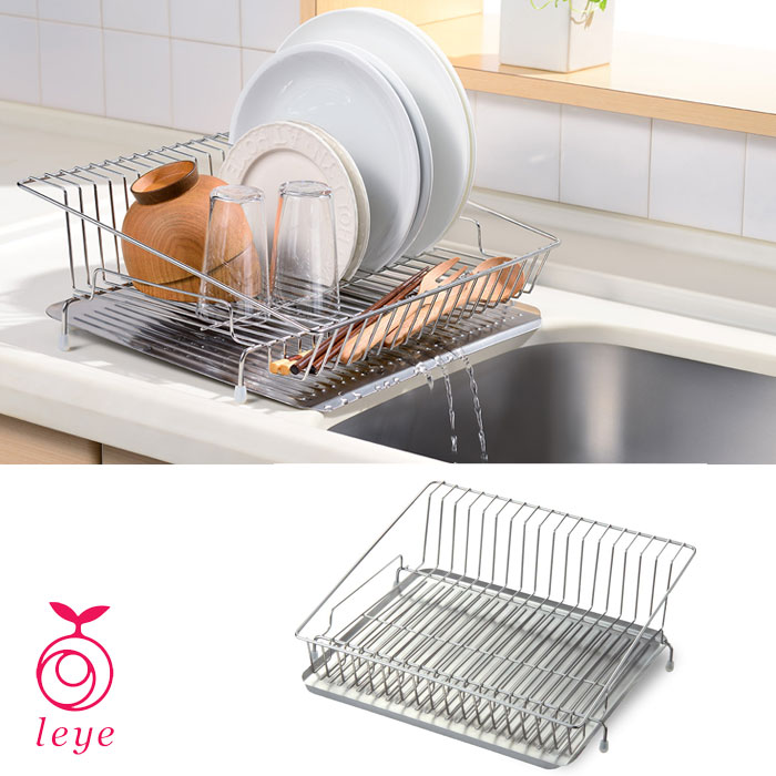 オークス レイエ 水が流れるステンレス水切りカゴ LS1541【水切りバスケット 水切りかご 水切りラック 水が流れる 水切り キッチン 台所 収納 leye AUX 日本製】