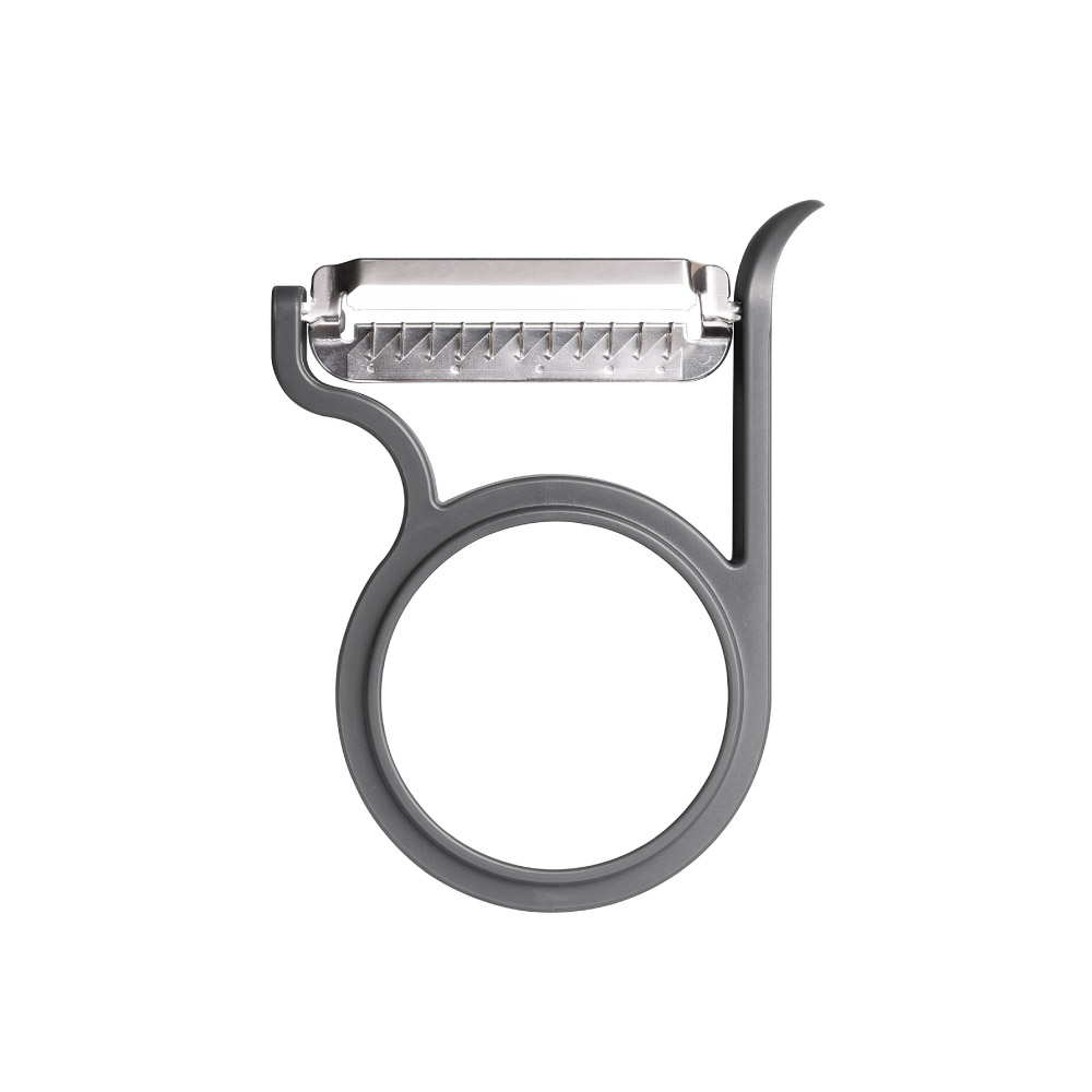 軽い力でスーッと切れる千切りピーラー オークス LS1577 AUX【ピーラー 皮むき器 千切り ステンレス刃 千切りピーラー 大根 ごぼう 千切り スライサー 燕三条 調理ツール じゃがいも 芽取り 日本製 食洗機対応】