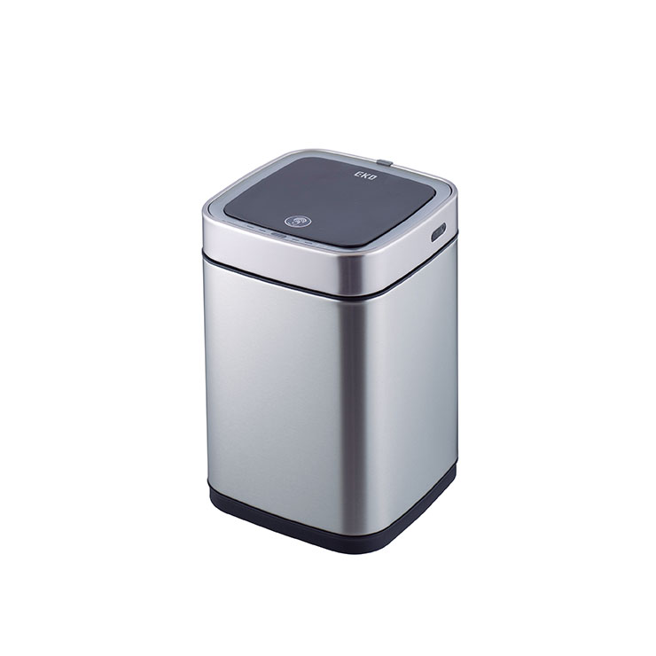 EKO エコスマート X 充電式センサービン 6L イーケーオー シルバー EK9252RGMT-6L【ゴミ箱 自動開閉 センサー 電動 USB充電 ダストボックス ふた付き ステンレス センサーゴミ箱 キッチン 洗面所 寝室】 シルバー