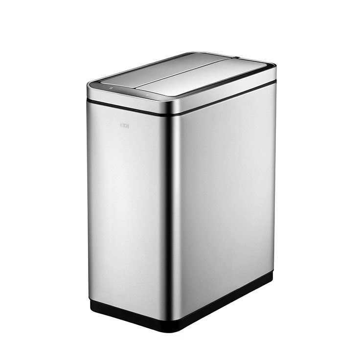 EKO デラックスファントム センサービン 30L 電池式 イーケーオー EK9287MT-30L【ゴミ箱 自動開閉 両開き センサー 電動 ダストボックス ふた付き センサーゴミ箱 キッチン オフィス】 シルバー
