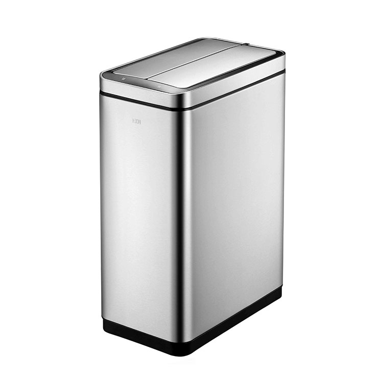 EKO デラックスファントム センサービン 45L 電池式 イーケーオー EK9287MT-45L【ゴミ箱 自動開閉 両開き センサー 電動 ダストボックス ふた付き センサーゴミ箱 キッチン オフィス】 シルバー