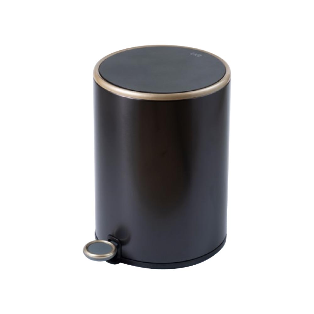 EKO コスモ ステップビン 9L ペダル式 EK-9330P-9L イーケーオー【ペダル式ごみ箱 ゴミ箱 ダストボックス 9リットル スタイリッシュ 取っ手付き リビング 正規販売店】 ブラック