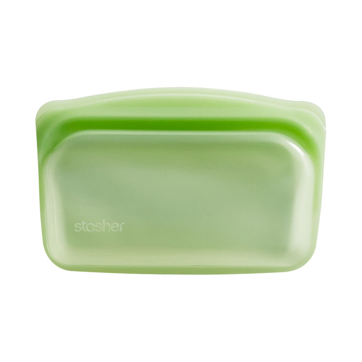 スタッシャー シリコーンバッグ EZスナック 293.5ml stasher EZシリーズ【シリコン 保存袋 保存容器 密閉 オーブン レンジ 食洗機対応 シリコンバッグ フリーザーバッグ ジップバッグ】 グリーン