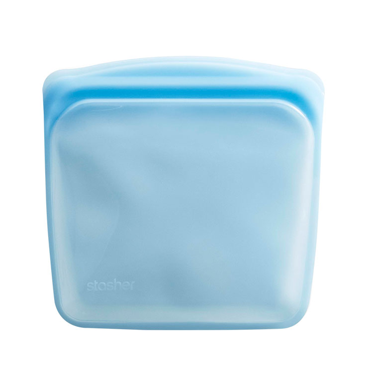 スタッシャー シリコーンバッグ EZサンドイッチ 450ml stasher EZシリーズ【シリコン 保存袋 保存容器 密閉 オーブン レンジ 食洗機対応 シリコンバッグ フリーザーバッグ ジップバッグ】 ブルー