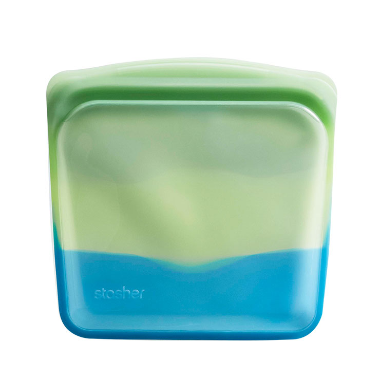 スタッシャー シリコーンバッグ EZサンドイッチ 450ml stasher EZシリーズ【シリコン 保存袋 保存容器 密閉 オーブン レンジ 食洗機対応 シリコンバッグ フリーザーバッグ ジップバッグ】 ブラックシー