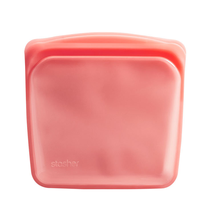 スタッシャー シリコーンバッグ EZサンドイッチ 450ml stasher EZシリーズ【シリコン 保存袋 保存容器 密閉 オーブン レンジ 食洗機対応 シリコンバッグ フリーザーバッグ ジップバッグ】 レッド