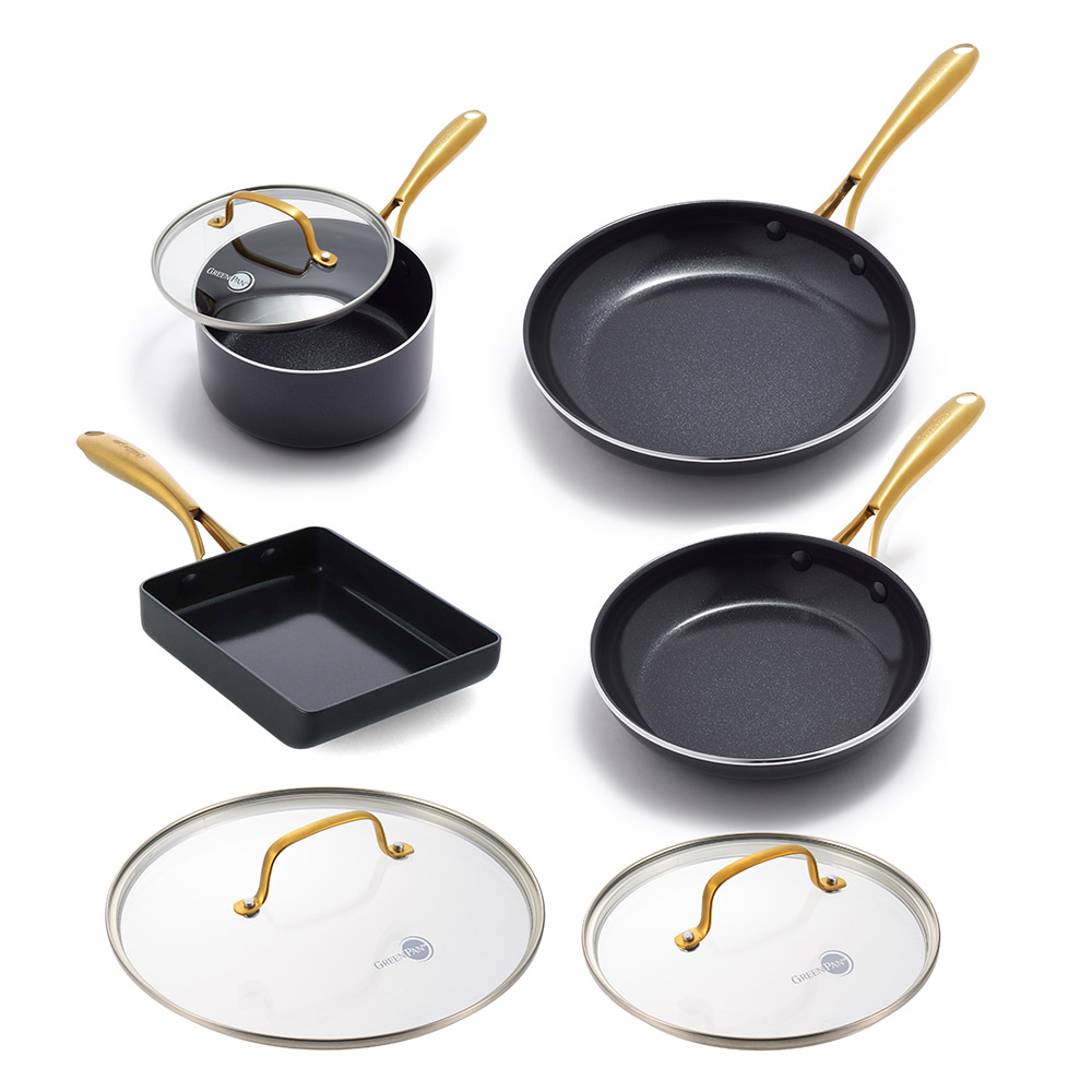 キッチンセット 鍋5点セット。 ノンスティック。 強化ガラス製の蓋。 誘導、ガラスセラミック、ガス。 グリーンパン ストゥディオ フライパン・エッグパン・ソースパン 6点セット IH対応 GREENPAN【フライパン ガラス蓋 卵焼き 片手鍋 セット  軽量 直火 セラミックコーティング PFOA PFASフリー フッ素不使用】: クッキングクロッカ｜ANA Mall｜マイルが使える・貯まる ...