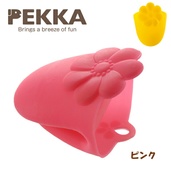 【ペッカ】お花のハーフミトン/ピンク
