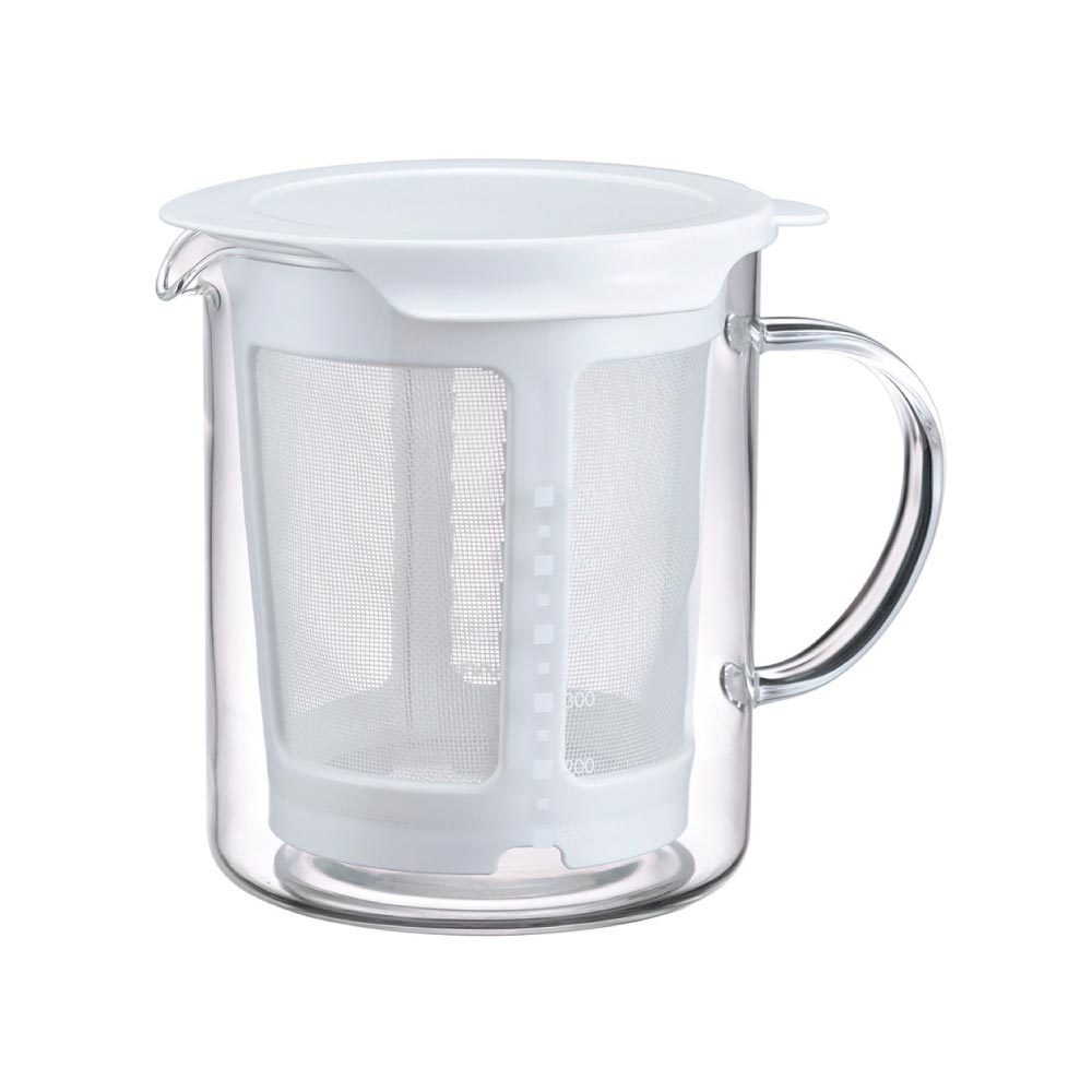 だしポット HARIO DP-600-W【出汁 だし ポット 水出し カツオ 昆布 耐熱ガラス 電子レンジ 食洗機対応】