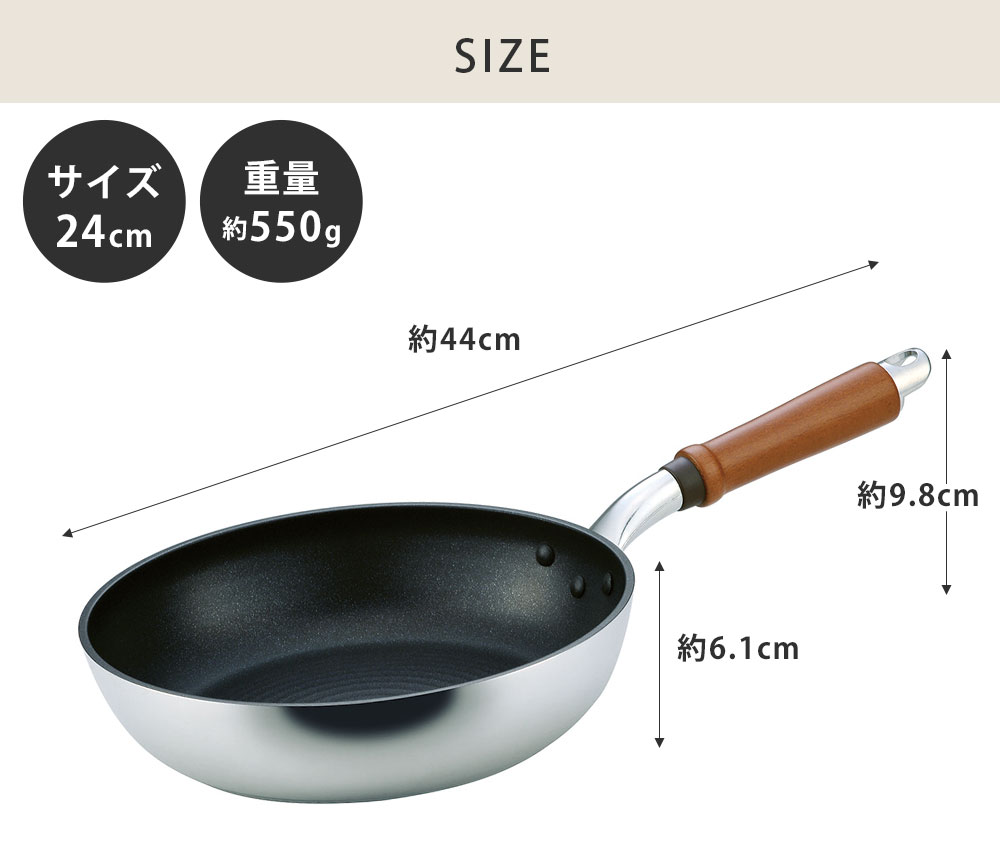 よく使うフライパンが欲しい人におすすめのフライパン24cm