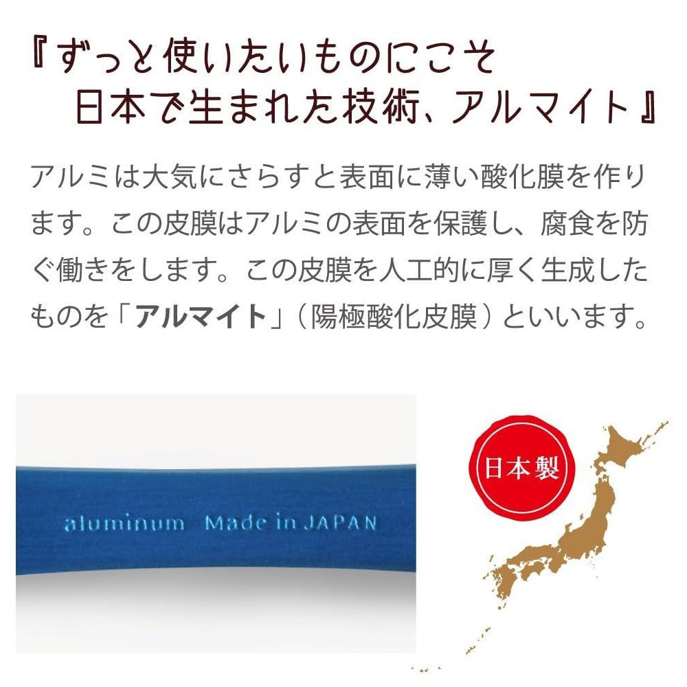 ずっと使いたいものにこそ、日本で生まれた技術、アルマイト