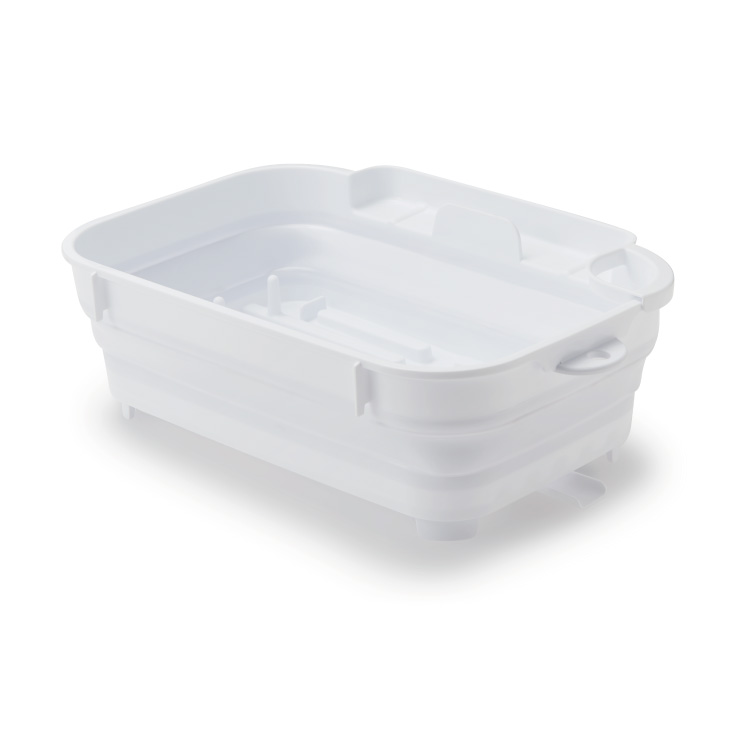 折りたたみ 水切りバスケット ISETO I-605 伊勢藤 イセトー【水切りかご 水が流れる 水切り 大容量 洗い桶 キッチン 収納 日本製】 ホワイト