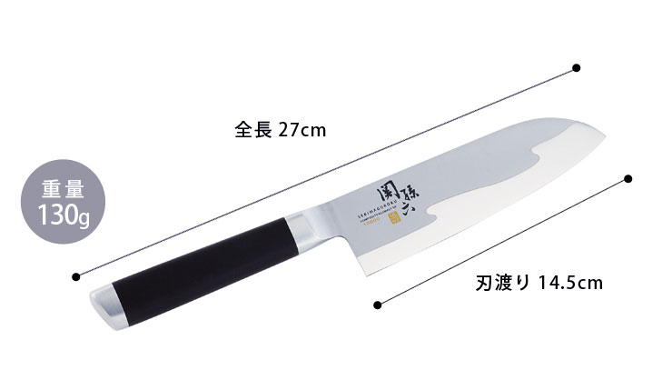 高級ステンレス刃物鋼を刃材に使用し、鋭い切れ味とその持続性を実現