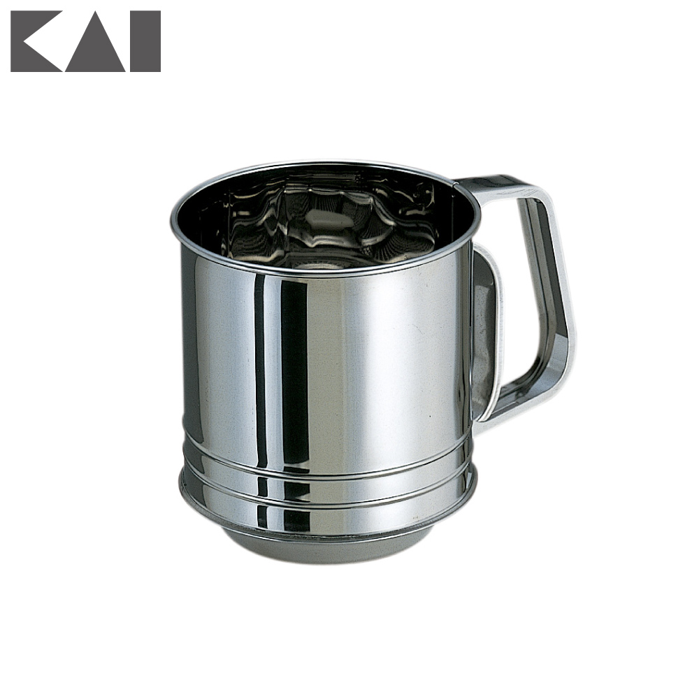 KHS ステン粉ふるい 中 DL6262 貝印 カイハウス【粉ふるい器 お菓子作り 製菓 錆びにくい 下ごしらえ用品 調理ツール キッチンツール Kai House SELECT】