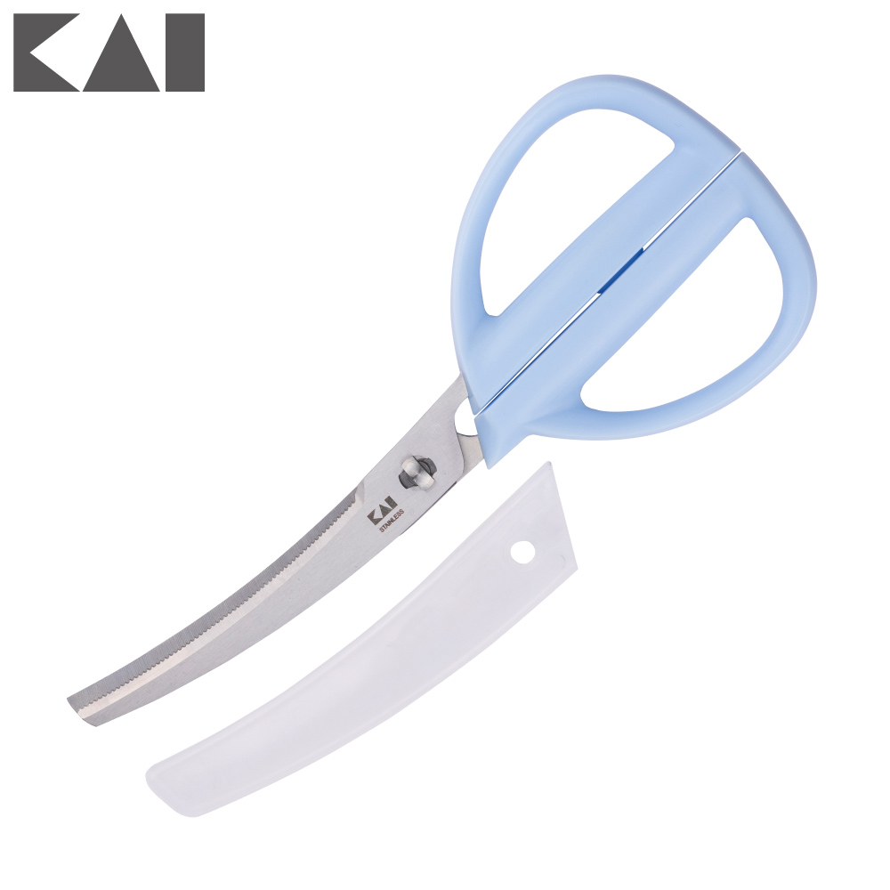 リトルシェフクラブ カーブキッチンバサミ(リトルシェフ) FG5207 貝印 KAI メール便【はさみ キッチハサミ フードカット 子供用 キッズ 子ども用調理器具 キッチンツール】