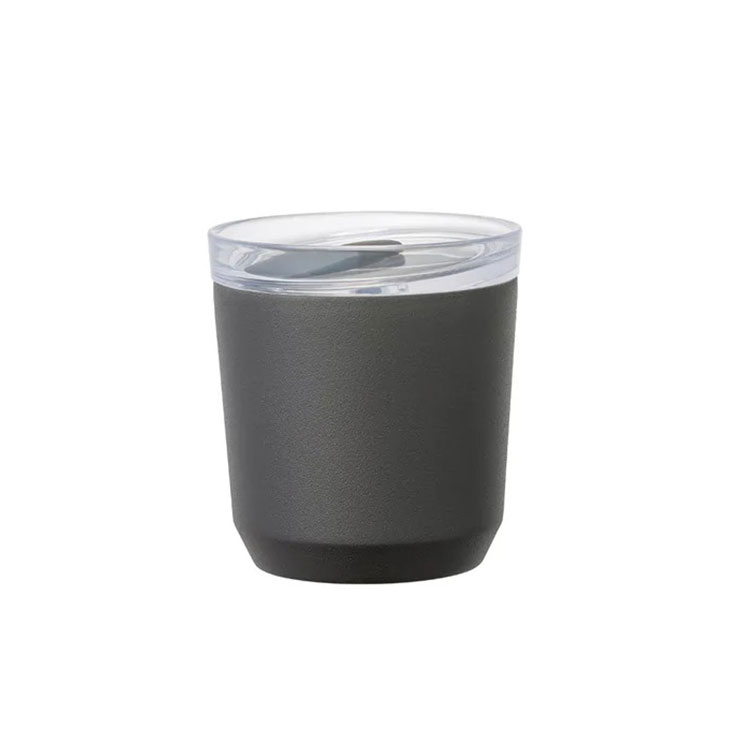 キントー トゥーゴータンブラー 240ml プラグ付 KINTO【蓋付き タンブラー 保温 保冷 ステンレス 二重構造 持ち運び 飲み口 蓋つきタンブラー】 ブラック