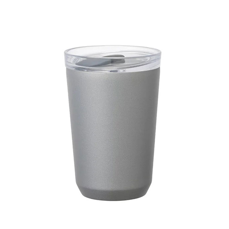 キントー トゥーゴータンブラー 360ml プラグ付 KINTO【蓋付き タンブラー 保温 保冷 ステンレス 二重構造 持ち運び 飲み口 蓋つきタンブラー】 シルバー