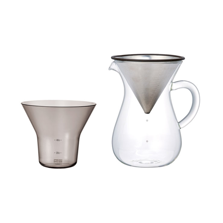 キントー SCS コーヒーカラフェセット 4cups ステンレス 27621 KINTO【コーヒードリップセット 4杯 コーヒードリッパー ペーパーレス コーヒーサーバー セット 耐熱ガラス】