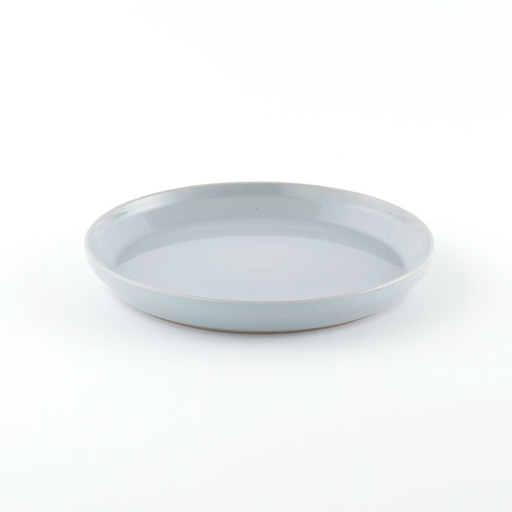 キントー リム プレート 205mm 波佐見焼 KINTO RIM【中皿 デザート皿 取り皿 20cm 丸皿 食器 磁器 日本製 食洗機対応 電子レンジ対応】 アースグレー