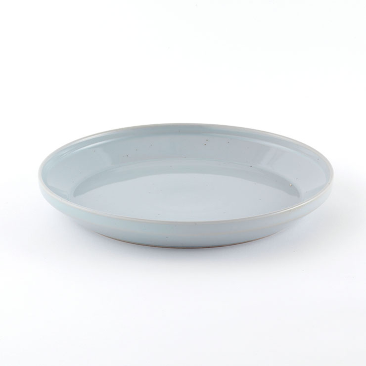 キントー リム プレート 240mm 波佐見焼 KINTO RIM【中皿 パスタ皿 メイン 24cm 丸皿 食器 磁器 日本製 食洗機対応 電子レンジ対応】 アースグレー