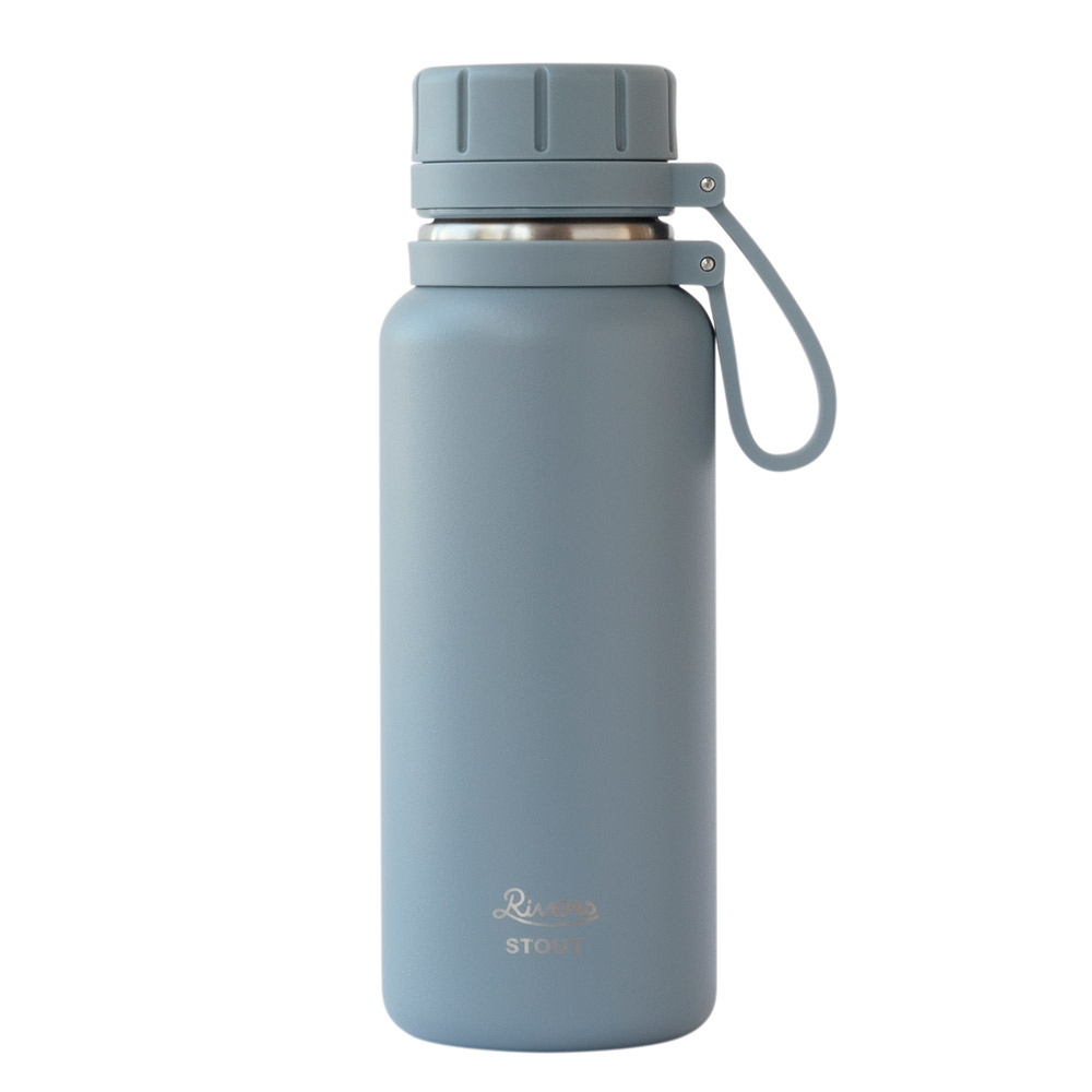 リバーズ バキュームフラスクスタウト2-500 RIVERS【水筒 ステンレスボトル マグボトル 500ml 直飲み 保温 保冷 持ち運び アウトドア】 アッシュブルー