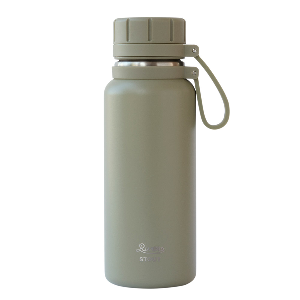リバーズ バキュームフラスクスタウト2-500 RIVERS【水筒 ステンレスボトル マグボトル 500ml 直飲み 保温 保冷 持ち運び アウトドア】 カーキ