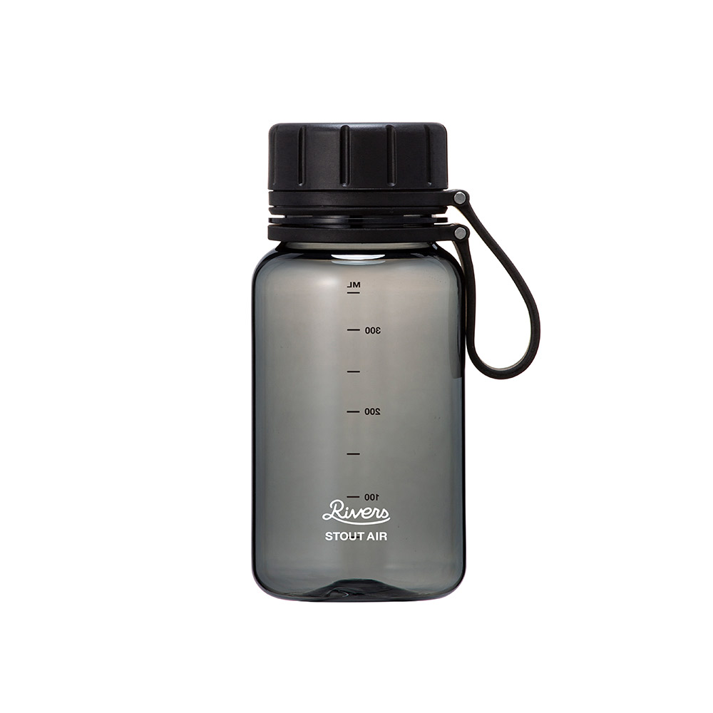 リバーズ スタウト エア 400E RIVERS【水筒 ウォーターボトル ドリンクボトル マグボトル 400ml 軽量ボトル 目盛付き スポーツ アウトドア】 ブラック