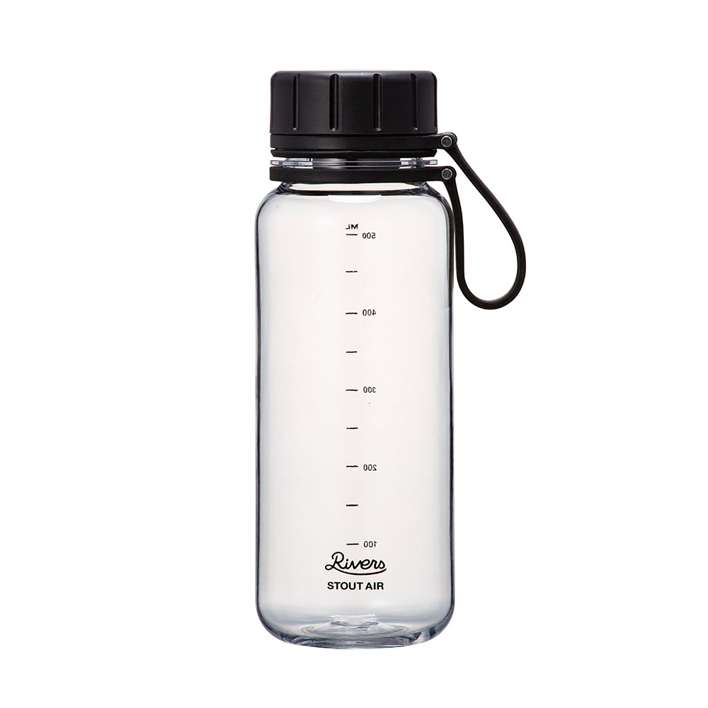 リバーズ スタウト エア 550E RIVERS【水筒 ウォーターボトル ドリンクボトル マグボトル 550ml 軽量ボトル 目盛付き スポーツ アウトドア】 クリア