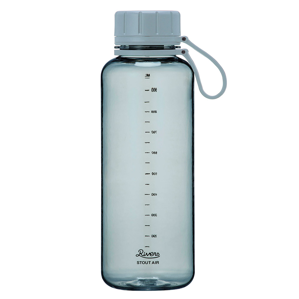 リバーズ スタウト エア 1000E RIVERS【水筒 ウォーターボトル ドリンクボトル マグボトル 1000ml 軽量ボトル 目盛付き スポーツ アウトドア】 カデットブルー