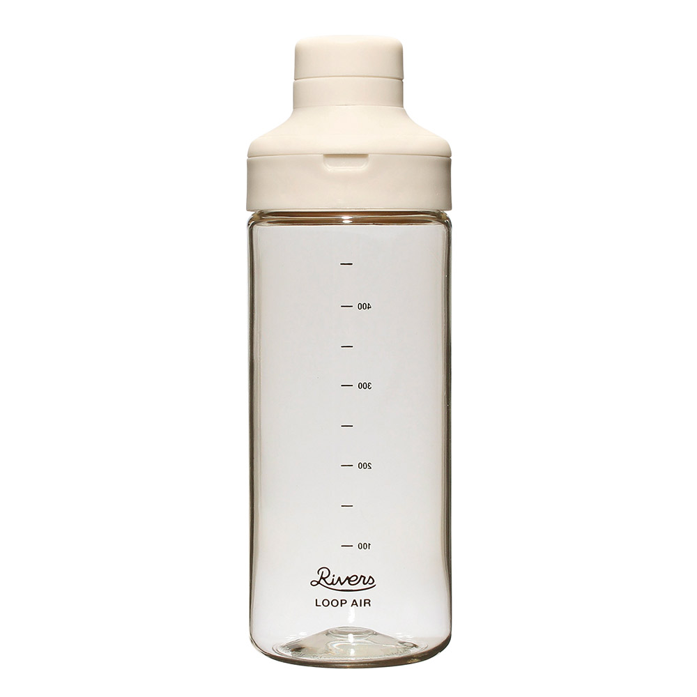リバーズ ループ エア 500 BT012 RIVERS【水筒 500ml 常温 軽量 ボトル クリアボトル 直飲み ウォーターボトル 0.5L BPAフリー】 アイボリー
