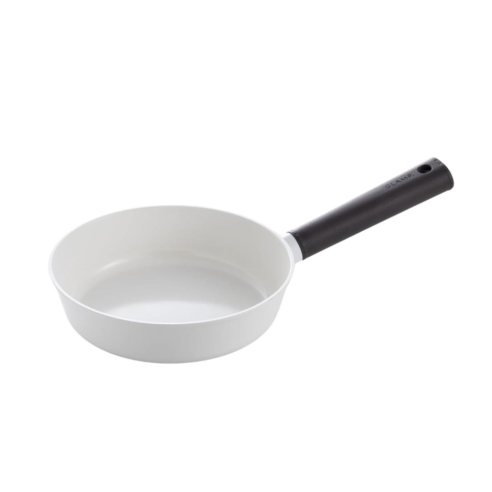 セラミック フライパン 20cm ガス火 IH対応 グランプ GLAMP. PFOAフリー【セラミックコーティング 小さめ 軽量 20センチ PFOA PFASフリー アルミ フッ素不使用】ホワイト