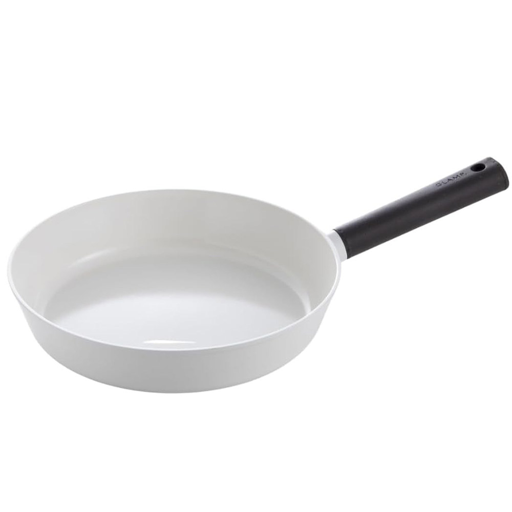 セラミック フライパン 26cm ガス火 IH対応 グランプ GLAMP. PFOAフリー【セラミックコーティング 軽量 26センチ PFOA PFASフリー アルミ フッ素不使用】ホワイト