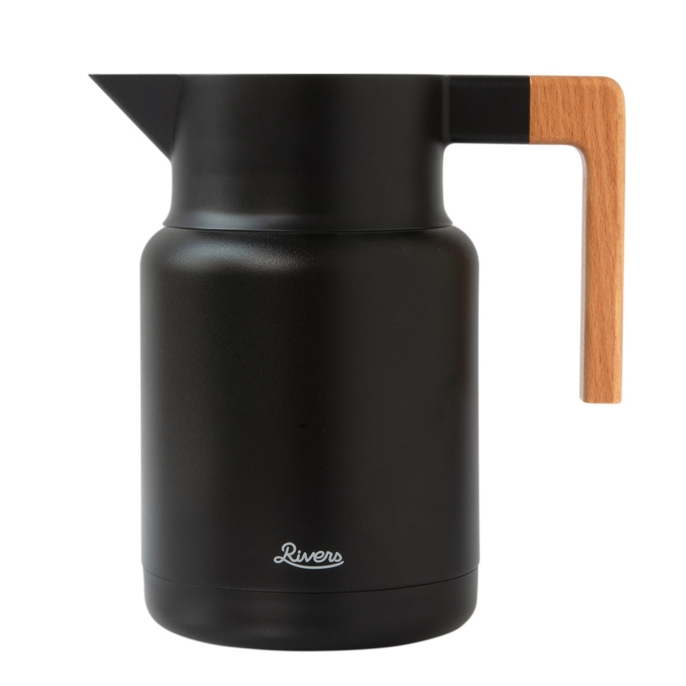 リバーズ サーモジャグキート 1200 RIVERS【ポット ジャグ 魔法瓶 保温ポット 保冷 1200ml 卓上ポット 保温 コーヒー キャンプ アウトドア】 ブラック