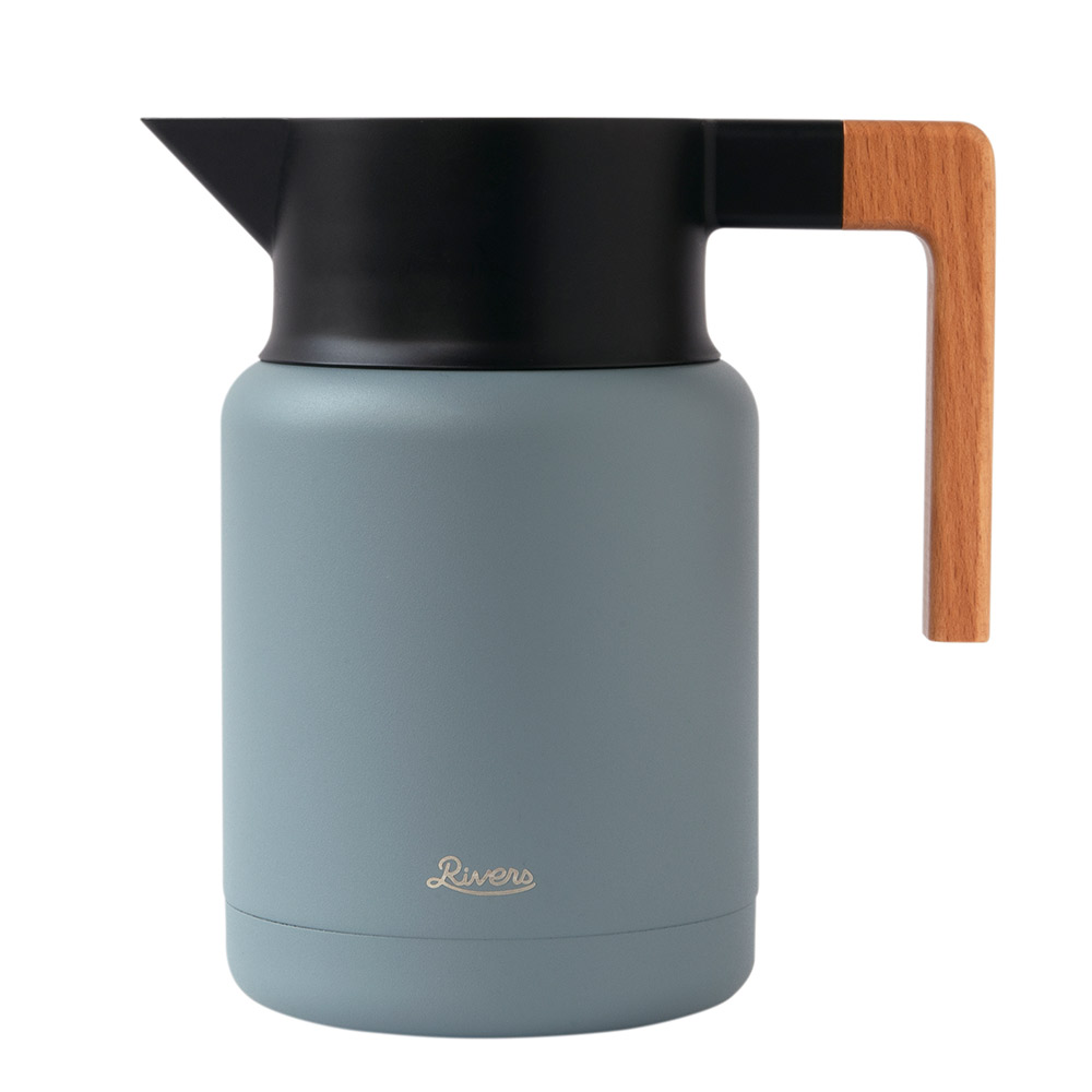 リバーズ サーモジャグキート 1200 RIVERS【ポット ジャグ 魔法瓶 保温ポット 保冷 1200ml 卓上ポット 保温 コーヒー キャンプ アウトドア】 アッシュブルー