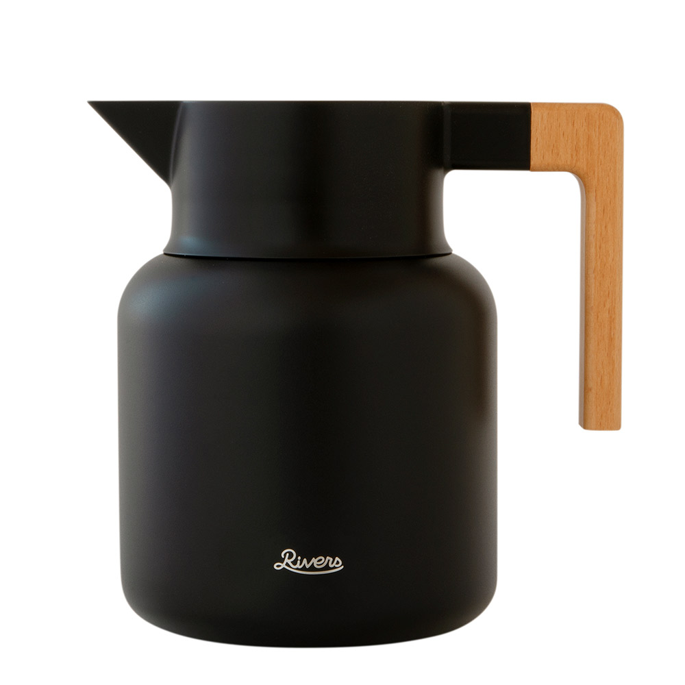 リバーズ サーモジャグキート 1600 RIVERS【ポット ジャグ 魔法瓶 保温ポット 保冷 1600ml 卓上ポット 保温 コーヒー キャンプ アウトドア】 ブラック