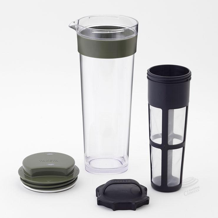 茶こしに蓋がついているので茶葉が飛び散らず、横置きでも保存できます