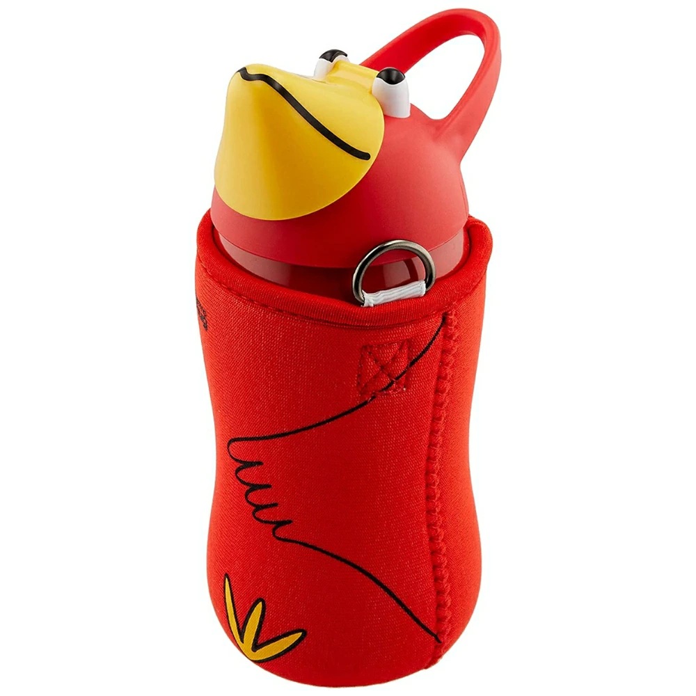 サーモマグ アニマルボトル 380ml ストラップ付き thermomug ANIMAL BOTTLE【ストロー 水筒 保冷 キッズ 子供用水筒】 レッド