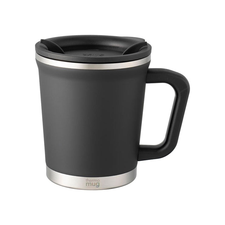 サーモマグ ダブルマグ 300ml ステンレスマグ 保温 保冷 DM18-30 thermomug Double Mug【蓋付きタンブラー マグ 二重構造 マグカップ フタ付き ステンレス】 ブラック