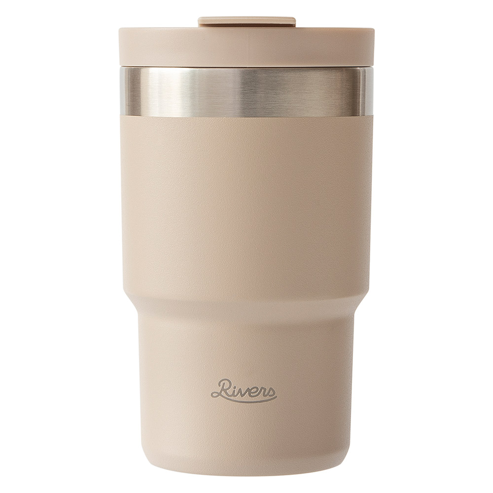 リバーズ ウォールマグ シェイド 300ml RIVERS TM013【蓋付きタンブラー ステンレス ボトル タンブラー 蓋付き こぼれない 保温 保冷 持ち運び コーヒー 魔法瓶 水筒 直飲み 0.3L】 ベージュ