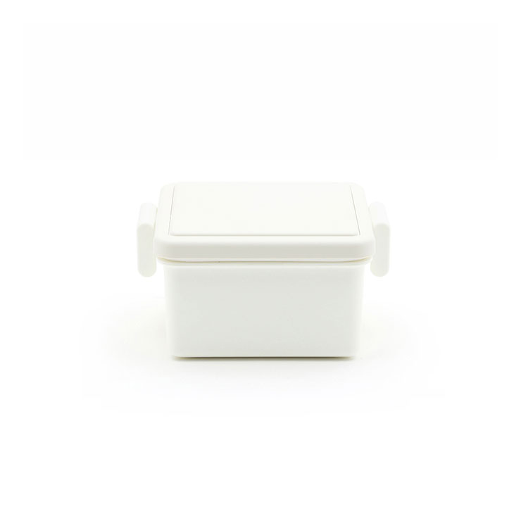 ジェルクール スクエア S 220ml イージークリップ 保冷剤一体型ランチボックス 三好製作所 GEL-COOL square S【お弁当箱 1段 保冷剤付き デザート入れ フルーツケース】 ミルクホワイト