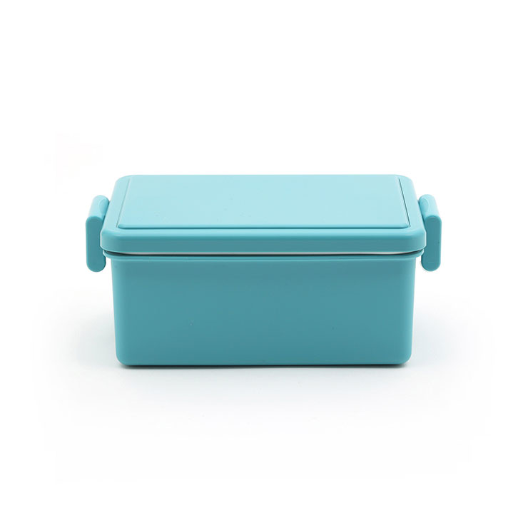 ジェルクール スクエア M 400ml イージークリップ 保冷剤一体型ランチボックス 三好製作所 GEL-COOL square M【弁当箱 保冷ランチボックス 1段 お弁当箱 子供 デザートケース デザート入れ フルーツ入れ フルーツケース】 マカロンブルー