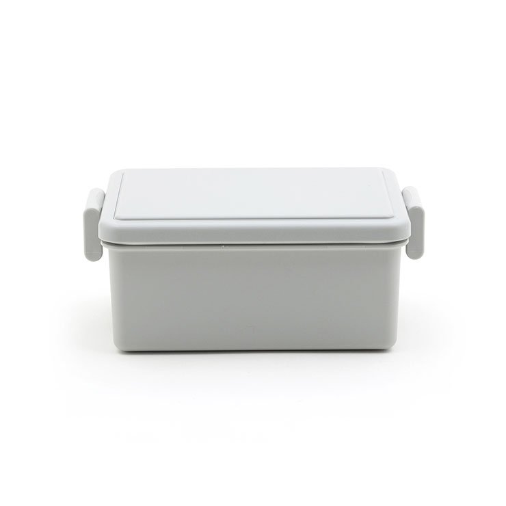 ジェルクール スクエア M 400ml イージークリップ 保冷剤一体型ランチボックス 三好製作所 GEL-COOL square M【弁当箱 保冷ランチボックス 1段 お弁当箱 子供 デザートケース デザート入れ フルーツ入れ フルーツケース】 オイスターグレー