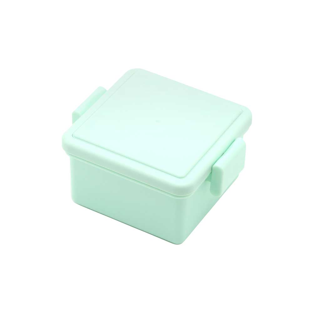 ジェルクール スクエア S 220ml イージークリップ 保冷剤一体型ランチボックス 三好製作所 GEL-COOL square S【お弁当箱 1段 保冷剤付き デザート入れ フルーツケース】 ミントグリーン