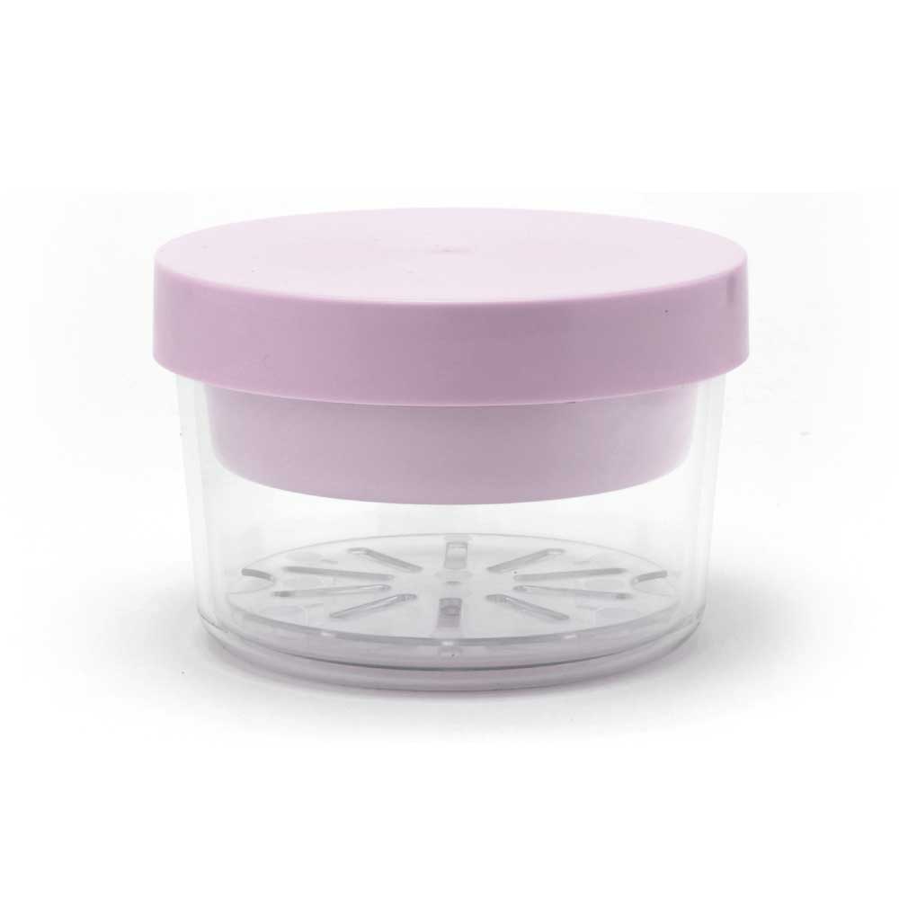 ジェルクール ラウンド ウィズインナートレイ ヌードルランチ 保冷剤一体型ランチボックス 三好製作所【GEL-COOL round with inner tray 弁当箱 お弁当箱 保冷サラダケース 1段 保冷剤付き】 パウダーパープル