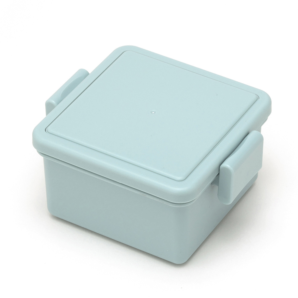 ジェルクール スクエア S 220ml イージークリップ 保冷剤一体型ランチボックス 三好製作所 GEL-COOL square S【お弁当箱 1段 保冷剤付き デザート入れ フルーツケース】 リネアブルー