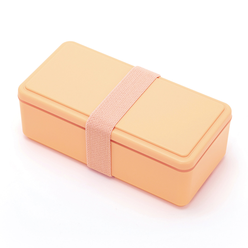 ジェルクール スクエア L 500ml 保冷剤一体型ランチボックス 三好製作所 GEL-COOL square L【弁当箱 お弁当箱 保冷ランチボックス 1段 保冷剤付き ランチ】 アプリコット