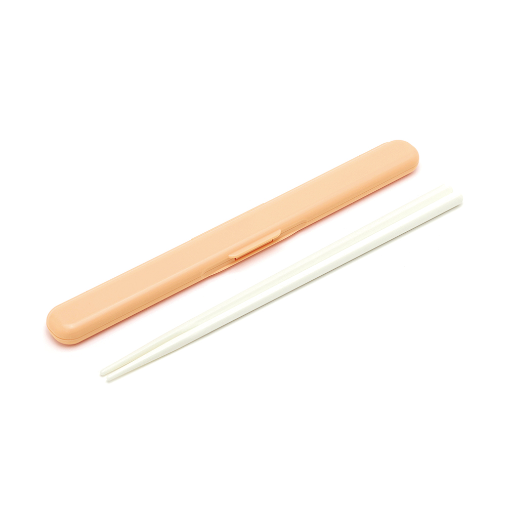 ジェルクール STICK 箸セット GEL-COOL 三好製作所【箸箱セット お弁当 箸 音が鳴らない 静音 ランチグッズ 日本製】 アプリコット