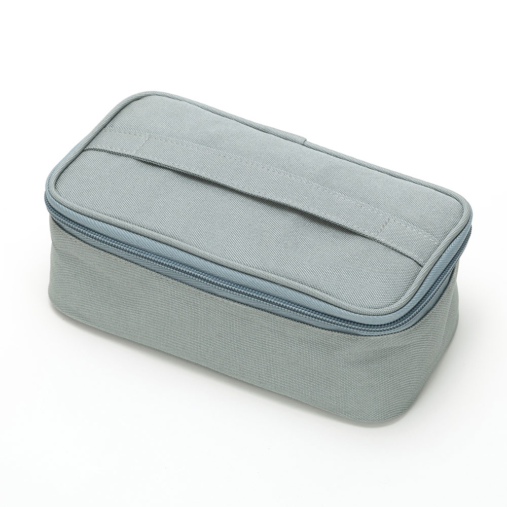 ジェルクール フィット スクエア ケース ドリップパッド付き 三好製作所 GEL-COOL FIT square case【ジェルクール ケース 保冷 ランチグッズ】 リネアブルー